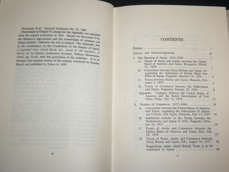 1969 THE MEIJI JAPAN THROUGHOUT CONTEMPORARY SOURCES BOOK - KD 6768