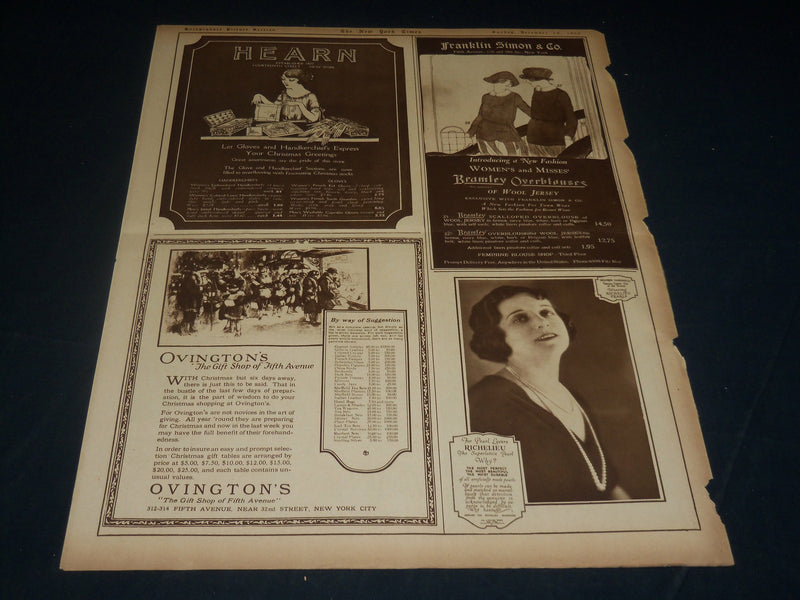 1920 DECEMBER 19 NEW YORK TIMES PICTURE SECTION - GOBELIN TAPESTRIES - NT 8792