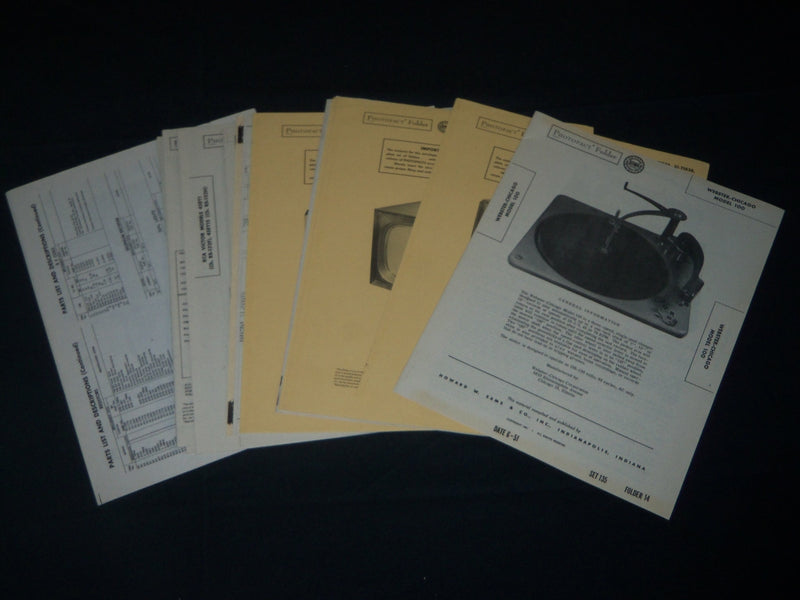 1951-1970 SAMS PHOTOFACT FOLDER SET LOT OF 20 - MANUALS & SCHEMATICS - O 2802