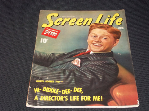 1940 JUNE SCREEN LIFE MAGAZINE - MICKEY ROONEY FRONT COVER - E 1519
