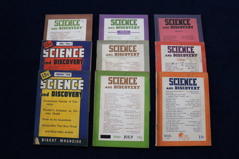 1940-1942 SCIENCD AND DISCOVERY DIGEST MAGAZINE - LOT OF 9 - O 3364
