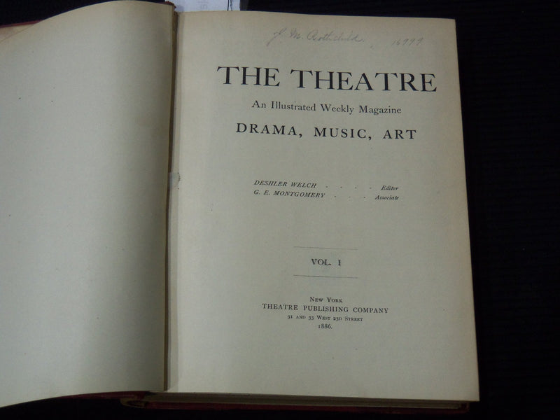 1886 MARCH-SEPTEMBER THE THEATRE ILLUSTRATED MAGAZINE BOUND VOLUME - KD 3806O