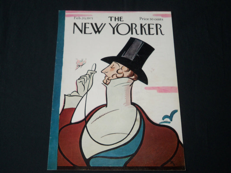 1971 FEBRUARY 20 NEW YORKER MAGAZINE FRONT COVER ONLY BY REA IRVIN - ART DECO