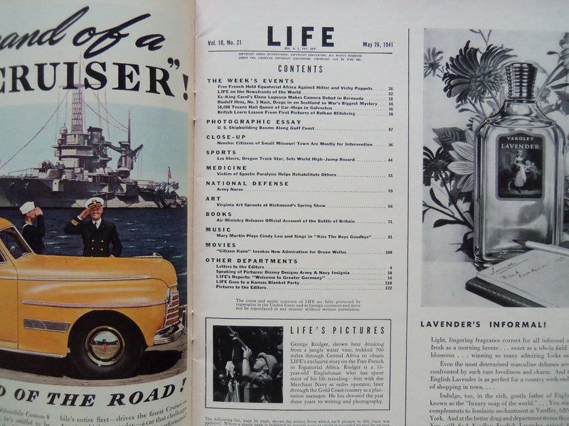 1941 MAY 26 LIFE MAGAZINE - ARMY NURSE - L 236