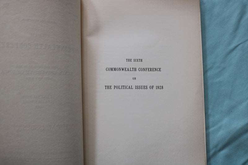 1928 MAY 15 UNIVERSITY OF IOWA 6TH COMMONWEALTH CONFERENCE - SOFTCOVER - K 3252