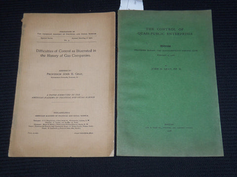 1900-1906 JOHN H. GRAY ADDRESSES LOT OF 2 - QUASI-PUBLIC - GAS COMPANIES - K 14