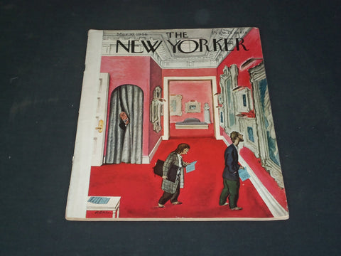 1946 MARCH 30 THE NEW YORKER MAGAZINE - ILLUSTRATED COVER - NY 885