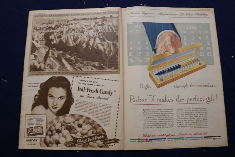 1948 MAY 2 CHICAGO TRIBUNE MAGAZINE - JOAN CAUFIELD COVER - E 22852
