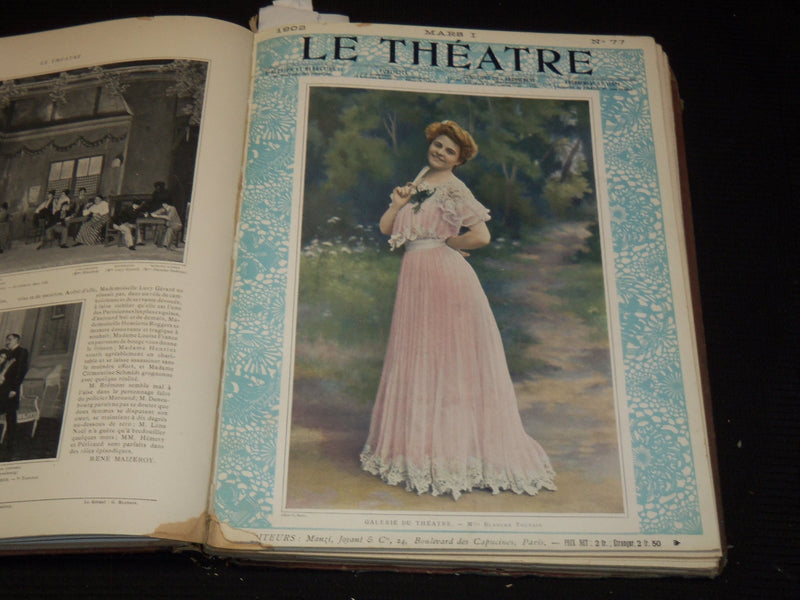 1902 JANUARY-JUNE LE THEATRE MAGAZINE BOUND VOLUME - 12 ISSUES - KD 2657C