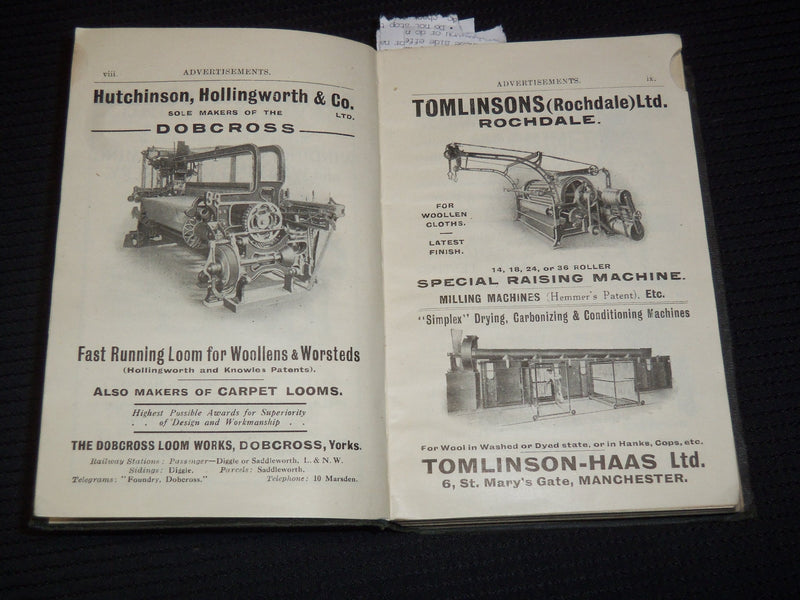 1923 THE WOOL YEAR BOOK - H. HAIGH & CO - BRADFORD, ENGLAND - KD 5662A