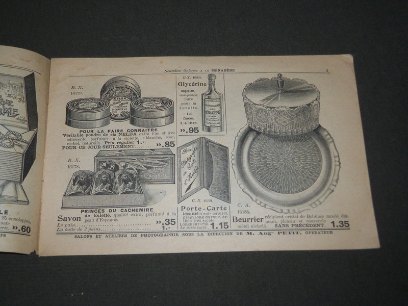 1905 NOUVELLES GALERIES MENAGERE GRANDES OCCASIONS FRENCH CATALOGUE - FR 723