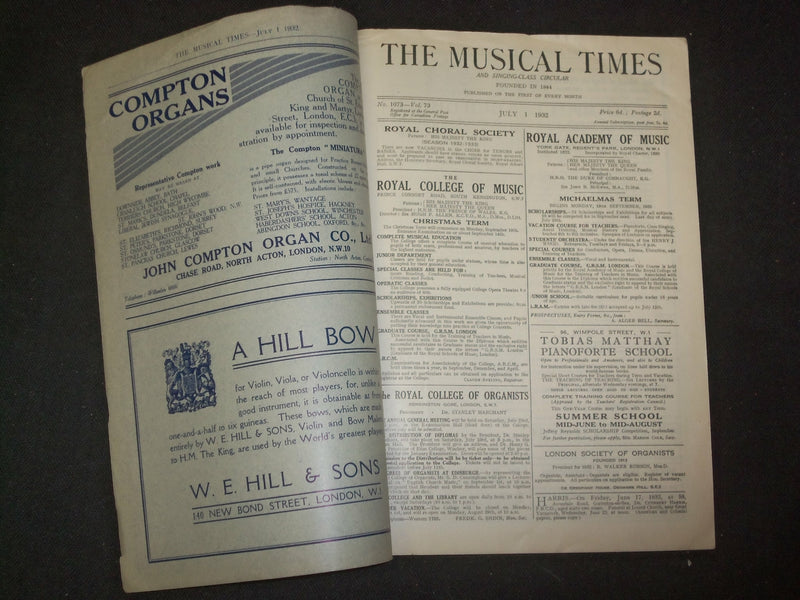 1912-1947 THE MUSICAL TIMES MAGAZINE - LOT OF 23 - O 2440M