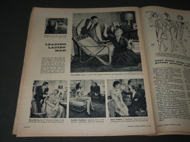 1960 MARCH 6 SUNDAY NEWS COLOROTO MAGAZINE SECTION - STEPHEN BOYD COVER - J 2875