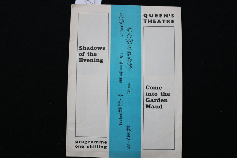 1966 QUEEN'S THEATRE PROGRAMS - NOEL COWARD - LILLI PALMER - LOT OF 2 - K 2379