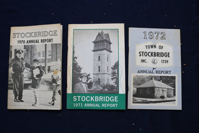 1970-2006 STOCKBRIDGE MASSACHUSETTS ANNUAL REPORT - LOT OF 22 - O 3394