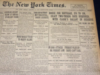1918 JANUARY 11 NEW YORK TIMES - HOUSE FOR SUFFRAGE 274 TO 136 - NT 7920