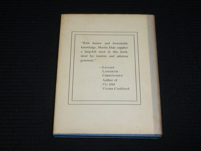 1966 HOW TO READ A FRENCH MENU BOOK INSCRIBED BY MARTIN DALE - FIRST EDN- J 6881