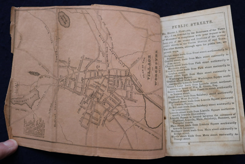 1842-1849 WORCESTER BUSINESS DIRECTORY AND ADVERTISER - LOT OF 6 - KD 9550