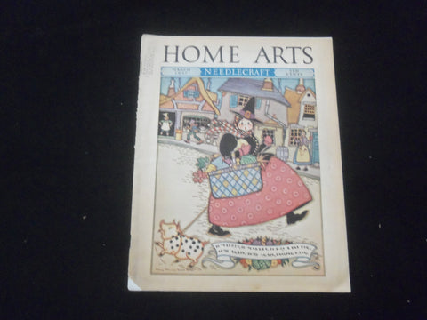 1937 MARCH HOME ARTS NEEDLECRAFT MAGAZINE - NICE ILLUSTRATED COVER - SP 886G