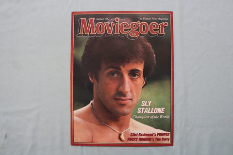1982 AUGUST MOVIEGOER MAGAZINE - SYLVESTER STALLONE COVER - E 19798