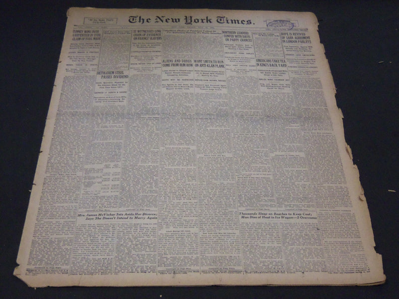 1924 JULY 25 NEW YORK TIMES - TUNNEY WINS OVER CARPENTIER IN 15TH - NT 5043