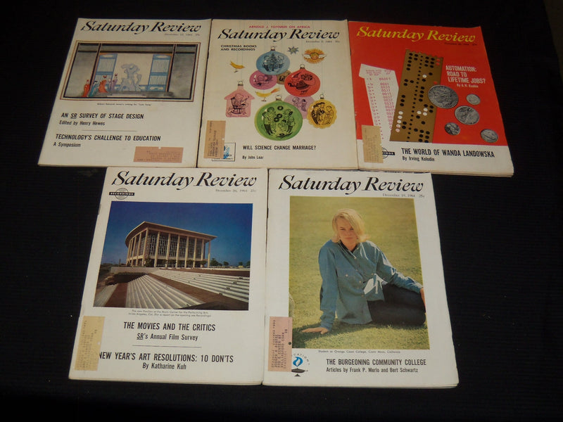 1964 SATURDAY REVIEW MAGAZINES LOT OF 17 ISSUES - NICE COVERS - WR 104C