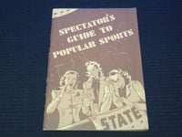 1940 SPECTATOR'S GUIDE TO POPULAR SPORTS BOOK BY FRANK G. MENKE - J 8000