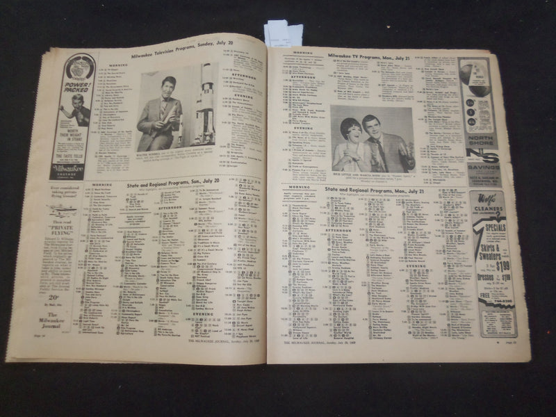 1969 JULY 20 MILWAUKEE JOURNAL TV SCREEN SECTION -SHARIF/PALANCE COVER - NP 8061