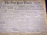 1943 DEC 12 NEW YORK TIMES - 138 NAZI PLANES DOWNED TO OUR 20 - NT 1743