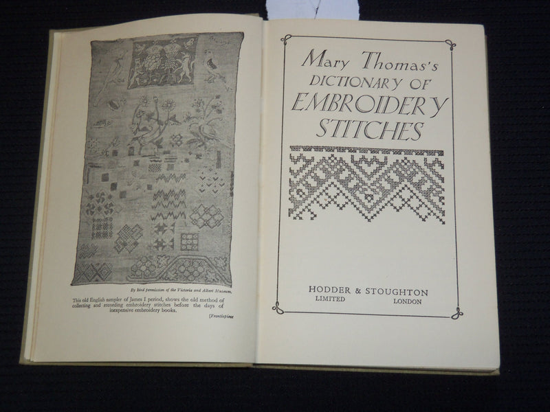 1959 MARY THOMAS'S DICTIONARY OF EMBROIDERY STITCHES BOOK - KD 4270C