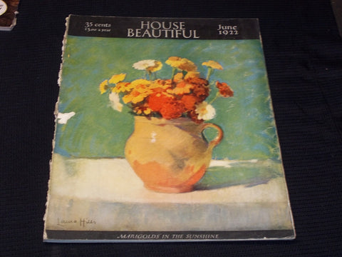 1922 JUNE HOUSE BEAUTIFUL MAGAZINE NICE FRONT COVER - E 2656