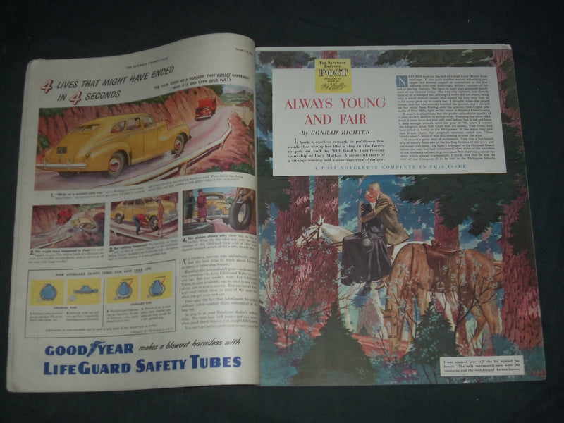 1946 OCTOBER 12 THE SATURDAY EVENING POST MAGAZINE - ILLUSTRATED COVER- SP 2477H
