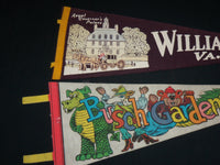1960'S-1970'S WILLIAMSBURG VIRGINIA WALL PENNANTS LOT OF 2