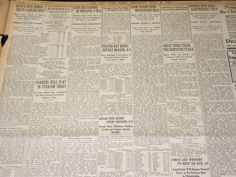 1923 JULY 28 NEW YORK TIMES - ROTHSTEIN EVASIVE AT FULLER HEARING - NT 7752