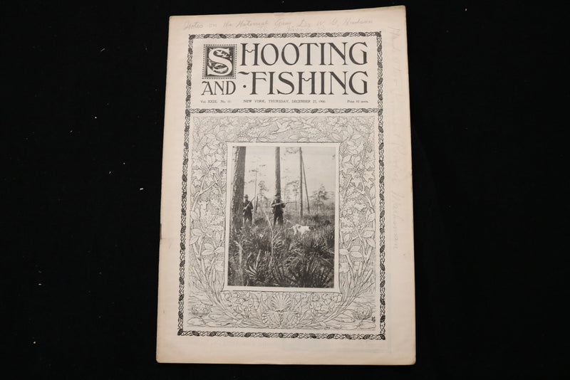 1900 SHOOTING AND FISHING MAGAZINE - LOT OF 21 - O 3697