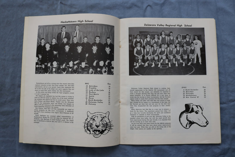 1963-1964 PHILLIPSBURG HIGH SCHOOL WRESTLING PROGRAMS - LOT OF 2 - K 714
