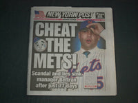 2020 JANUARY 17 NEW YORK POST NEWSPAPER - CARLOS BELTRAN FIRED BY NEW YORK METS
