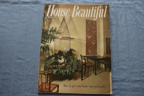 1953 FEBRUARY HOUSE BEAUTIFUL MAGAZINE - GIVE YOUR HOME YOUR PERSONALITY- E 9382
