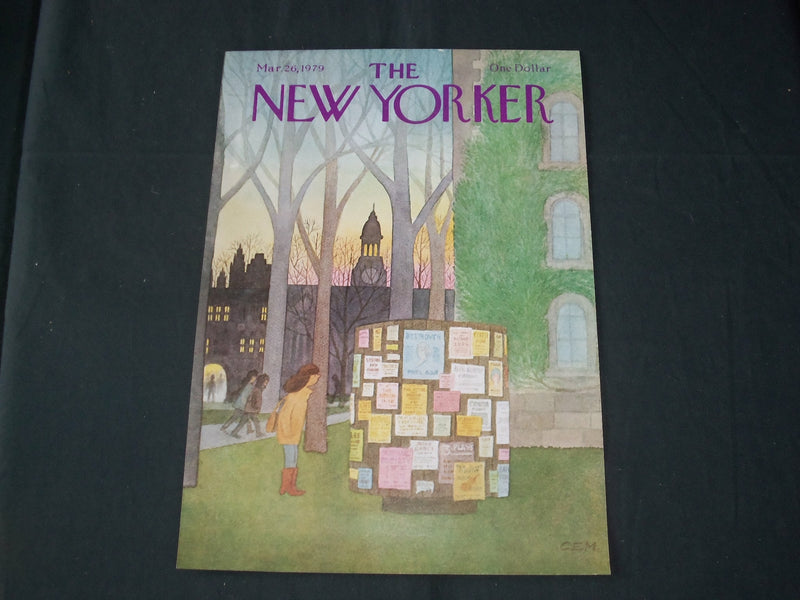 1979 MARCH 26 NEW YORKER MAGAZINE FRONT COVER ONLY - GREAT ART FOR FRAMING