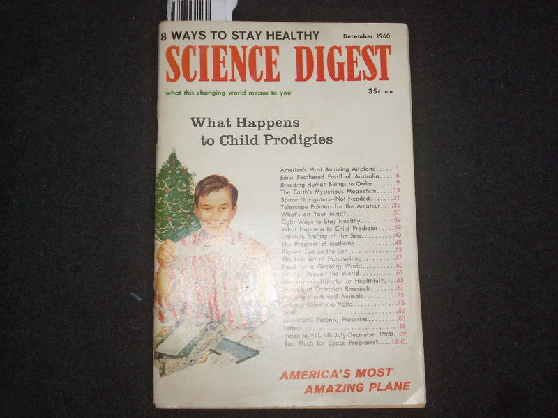 1960 DECEMBER SCIENCE DIGEST MAGAZINE - RUBBER VALVE HEART - J 9988