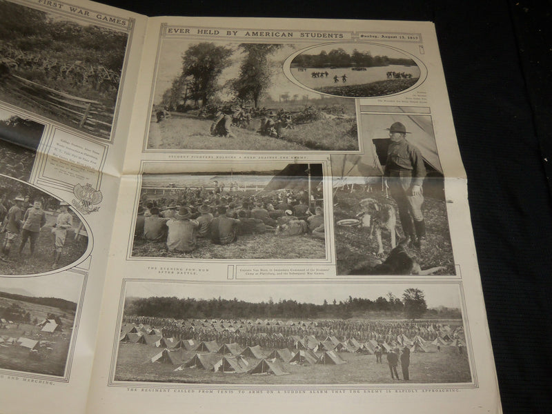1915 AUGUST 15 NEW YORK TIMES PICTURE SECTION - FIRST WAR GAMES - NP 5487