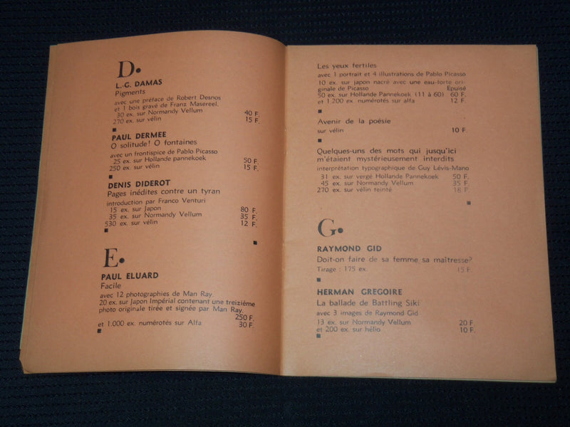 1938 CATALOGUE GENERAL DES EDITIONS G. L. M. - PARIS - FRENCH - J 7964