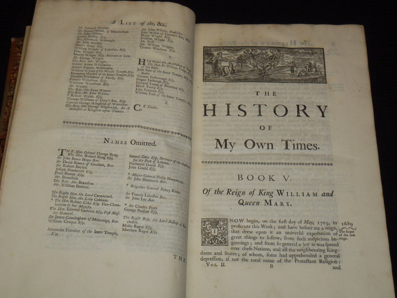 1724-1734 BISHOP BURNET'S HISTORY OF HIS OWN TIME VOLUME 1 & 2 - #12
