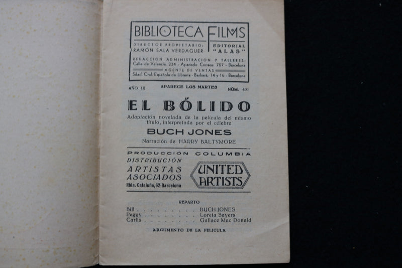 1920'S-1930'S BIBLIOTECA FILMS STORY BOOKS - SOFTCOVER - SPANISH - K 1981