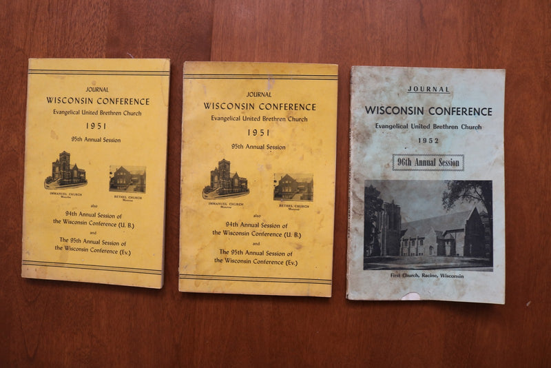 1947-1951 WISCONSIN CONFERENCE EVANGELICAL CHURCH JOURNAL - LOT OF 6 - O 3924