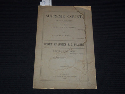 1889 ONEIDA COUNTY SUPREME COURT OPINION OF JUSTICE P. C. WILLIAMS - K 3108