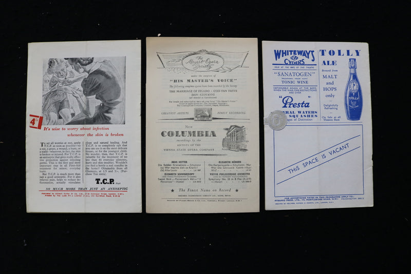 1947-1949 LONDON THEATRE PROGRAMS - LOT OF 22 - K 1822