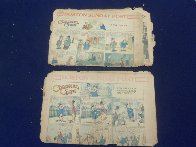 1916-1923 BOSTON SUNDAY POST & GLOBE COLOR COMICS - LOT OF 5 - NP 5201