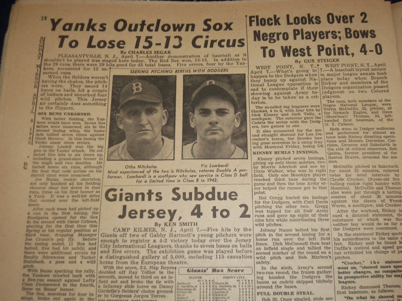 1945 APR 8 NEW YORK SUNDAY MIRROR - PLANES DESTROY 25 PERCENT JAP NAVY - NP 1804
