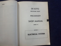 1951 DESOTO FIRE DOME EIGHT PRELIMINARY SHOP MANUAL SOFTCOVER BOOK - KD 8715